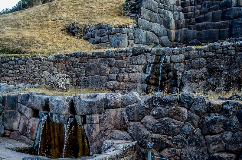Inca - Terraced fountains from the Inca period in Cuzco